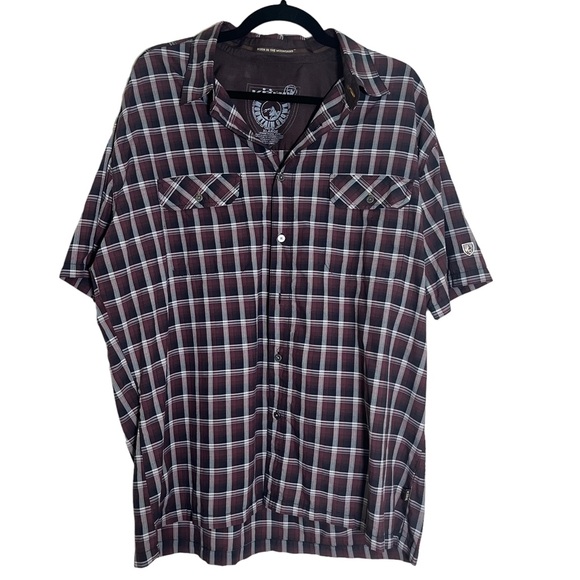 KUHL Plaid Short Sleeved Button Down Shirt size XL - Picture 4 of 10